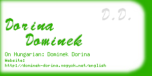 dorina dominek business card